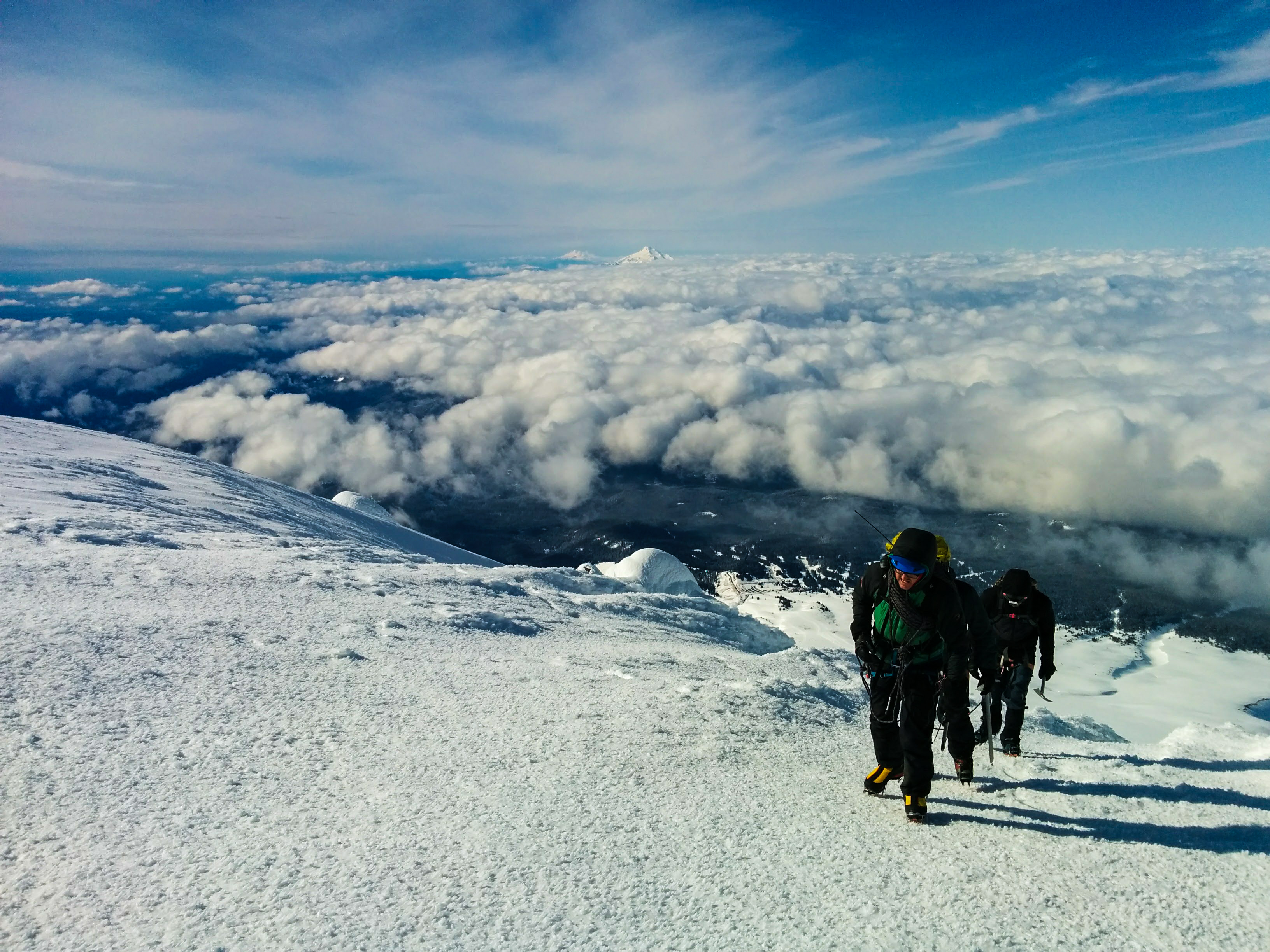 Approaching the Summit of Mt Hood, Oregon