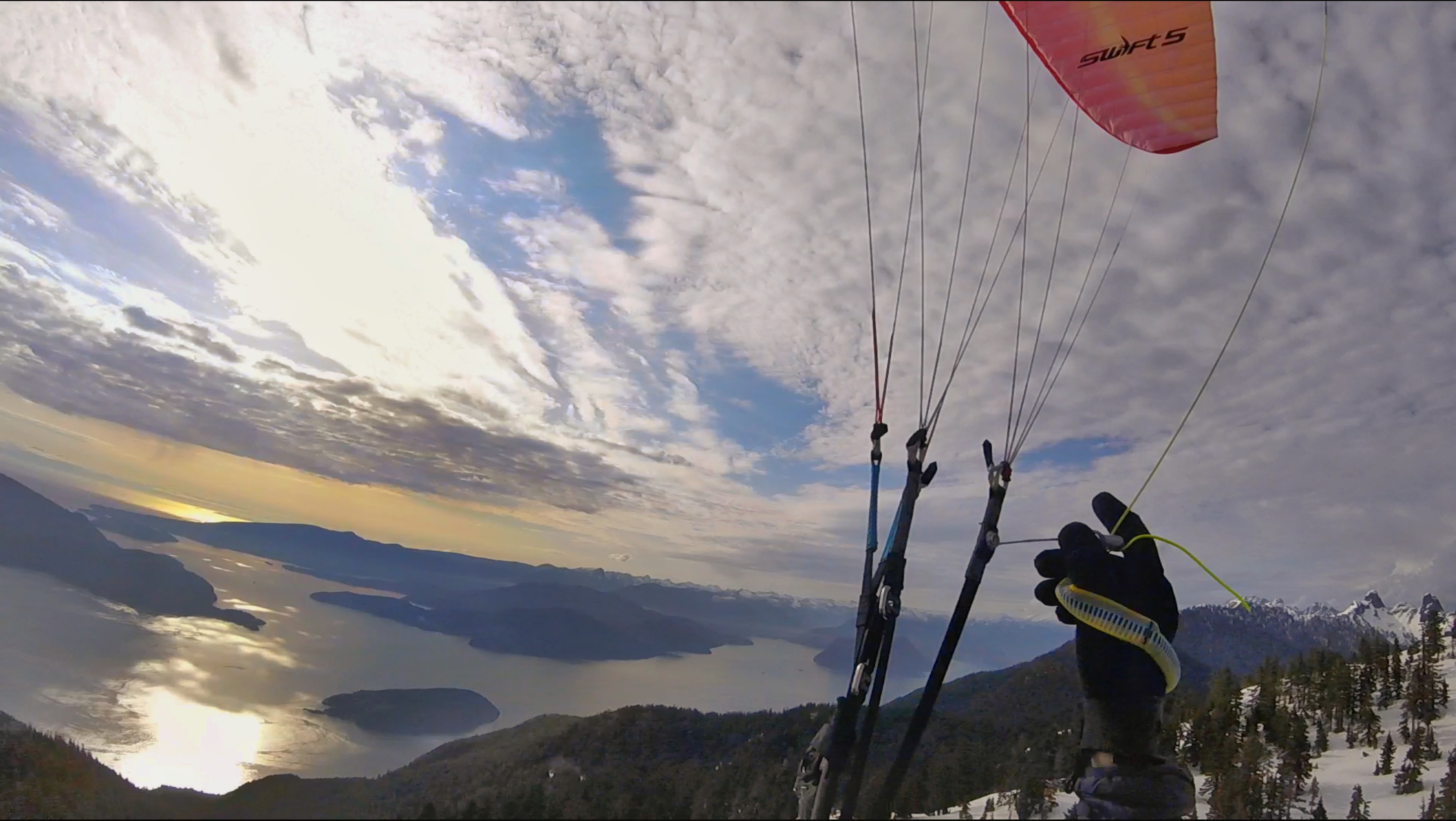 Paragliding over Mt. Strachan, Vancouver
